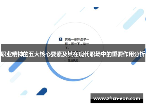 职业精神的五大核心要素及其在现代职场中的重要作用分析